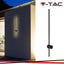 12W LAMPADA LED DA MURO COLORE NERO  3000K IP65