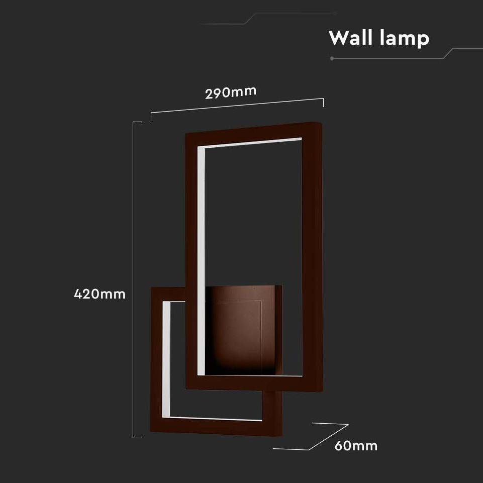 LAMPADA LED DA MURO 20W COLORE CORTEN 3000K IP20