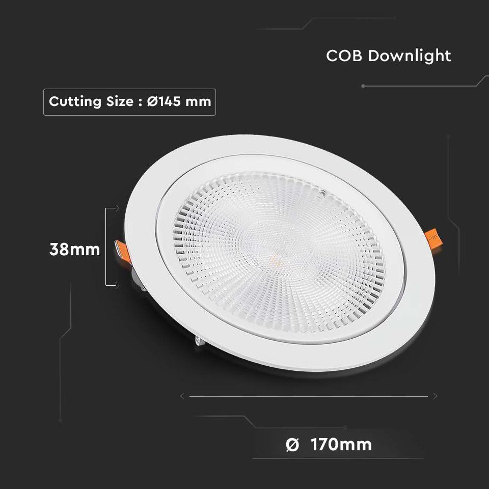 20W LED FARETTO DA INCASSO SAMSUNG CHIP 6400K