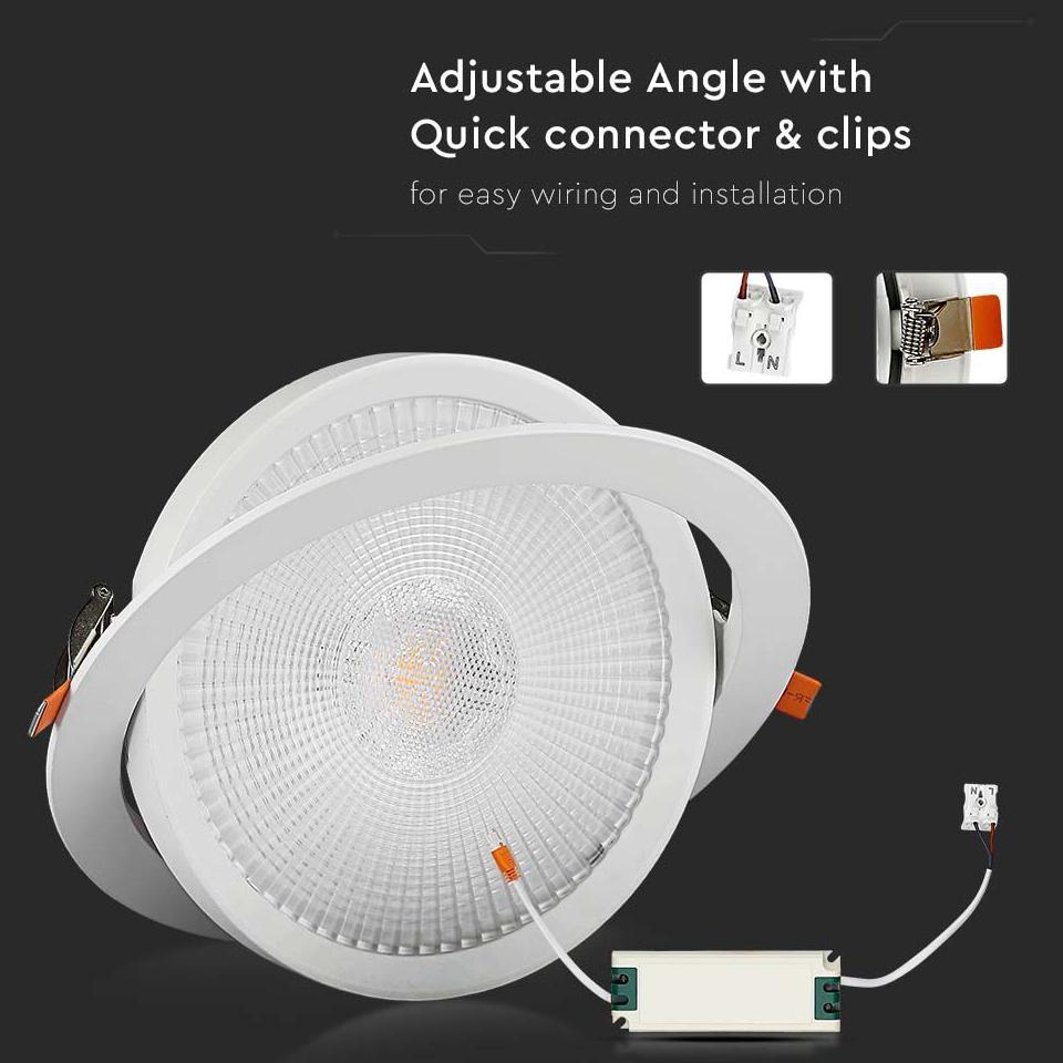 30W LED FARETTO DA INCASSO SAMSUNG CHIP 4000K