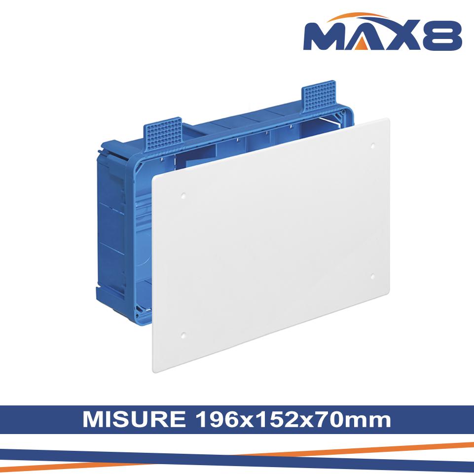 CASSETTA DI DERIVAZIONE DA INCCASSO C/COPERCHIO 196X52X70MM