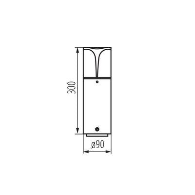 LAMPADA DA GIARDINO CON SORGENTE DI LUCE CAMBIABILE PRESO 30 GR - KANLUX