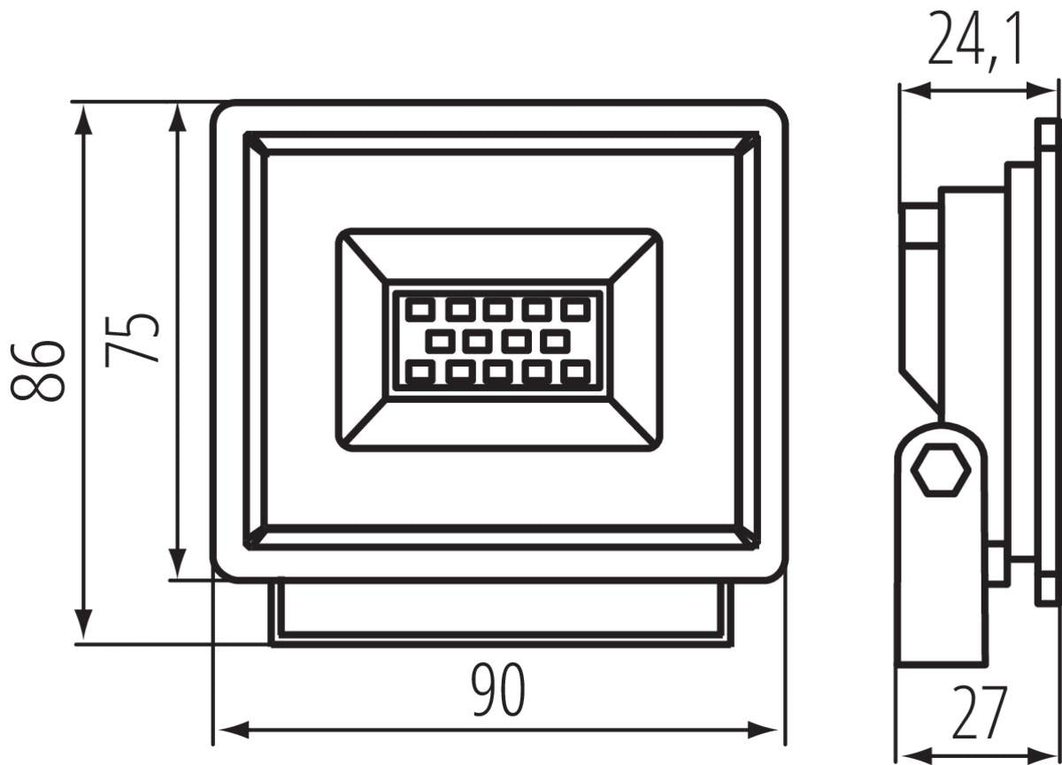 PROIETTORE A LED GRUN NV LED-10-B - KANLUX