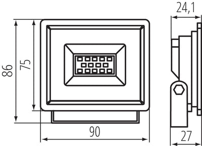 PROIETTORE A LED GRUN NV LED-10-B - KANLUX