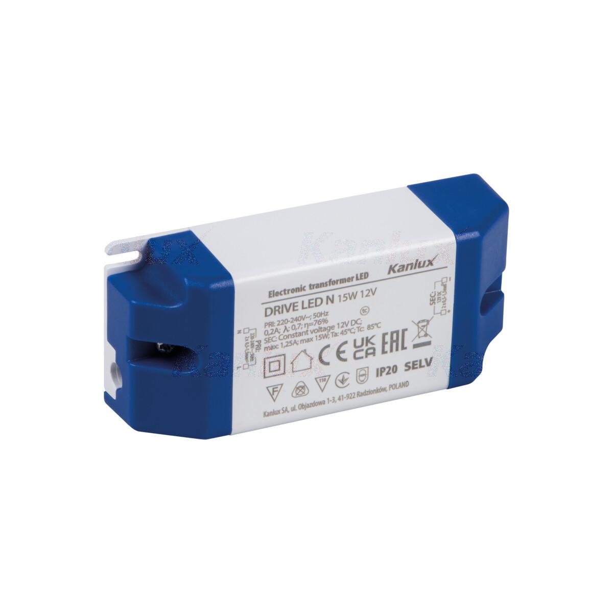 ALIMENTATORE CV DRIVE LED N 15W 12V - KANLUX