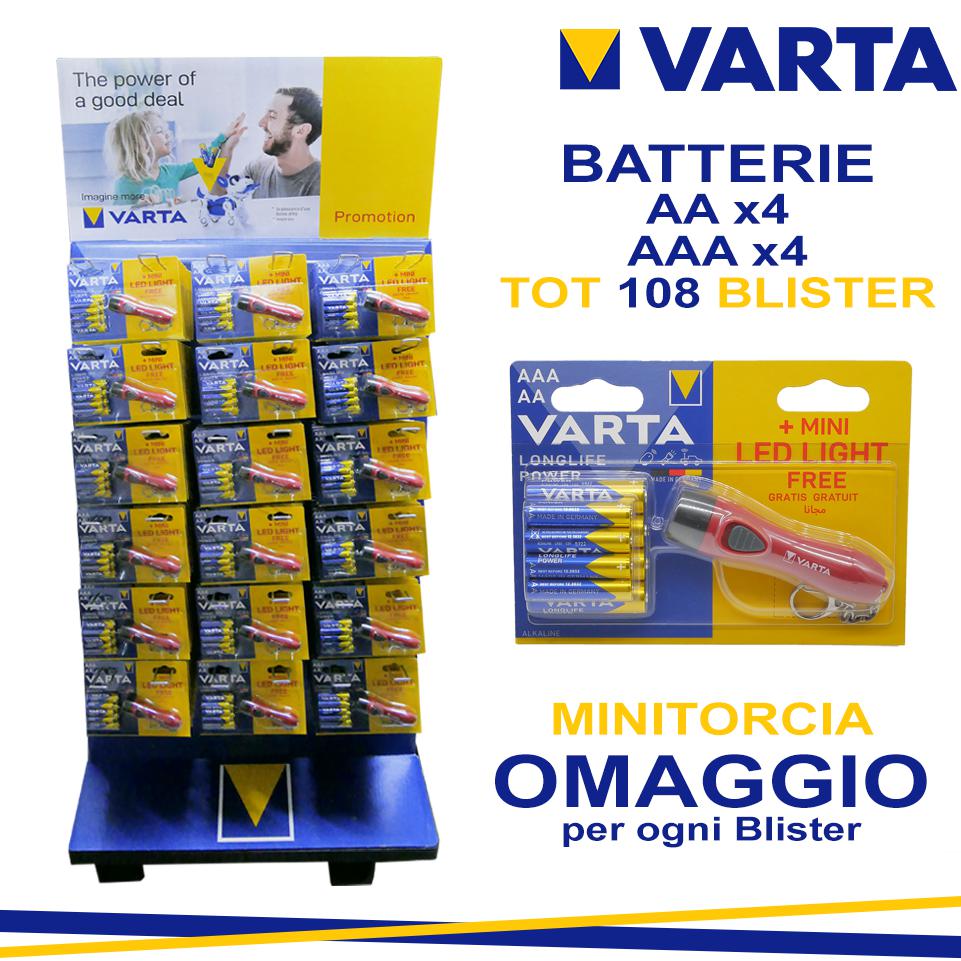 PALLBOX LONGLIFE POWER AA/AAAX4 + MINI 108BLISTER + TORCIA