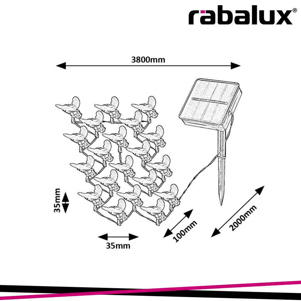 BOBUS,OUTD.SOLAR, LED0,06W, L380CM