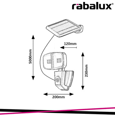 ZLARIN,OUTD.SOLAR, WALL, LED12W, H23CM