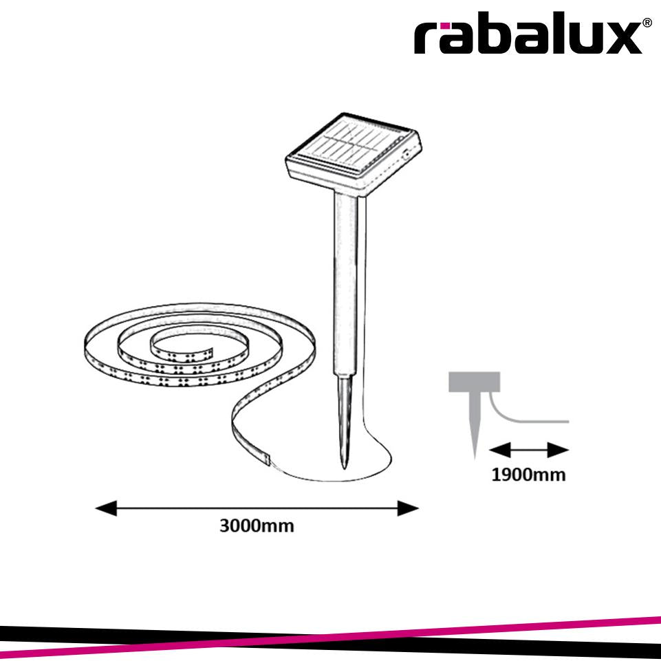 ANSOO,OUTD. SOLAR LED STRIP, L300CM