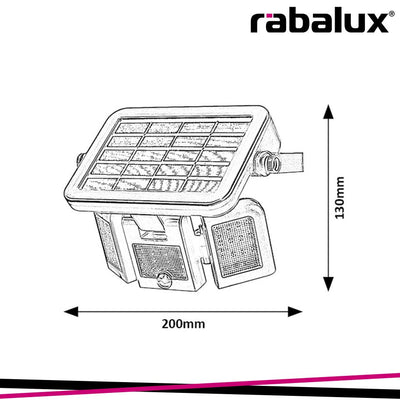 LIHULL,OUTD.SOLAR, WALL, LED9,6W, L20CM
