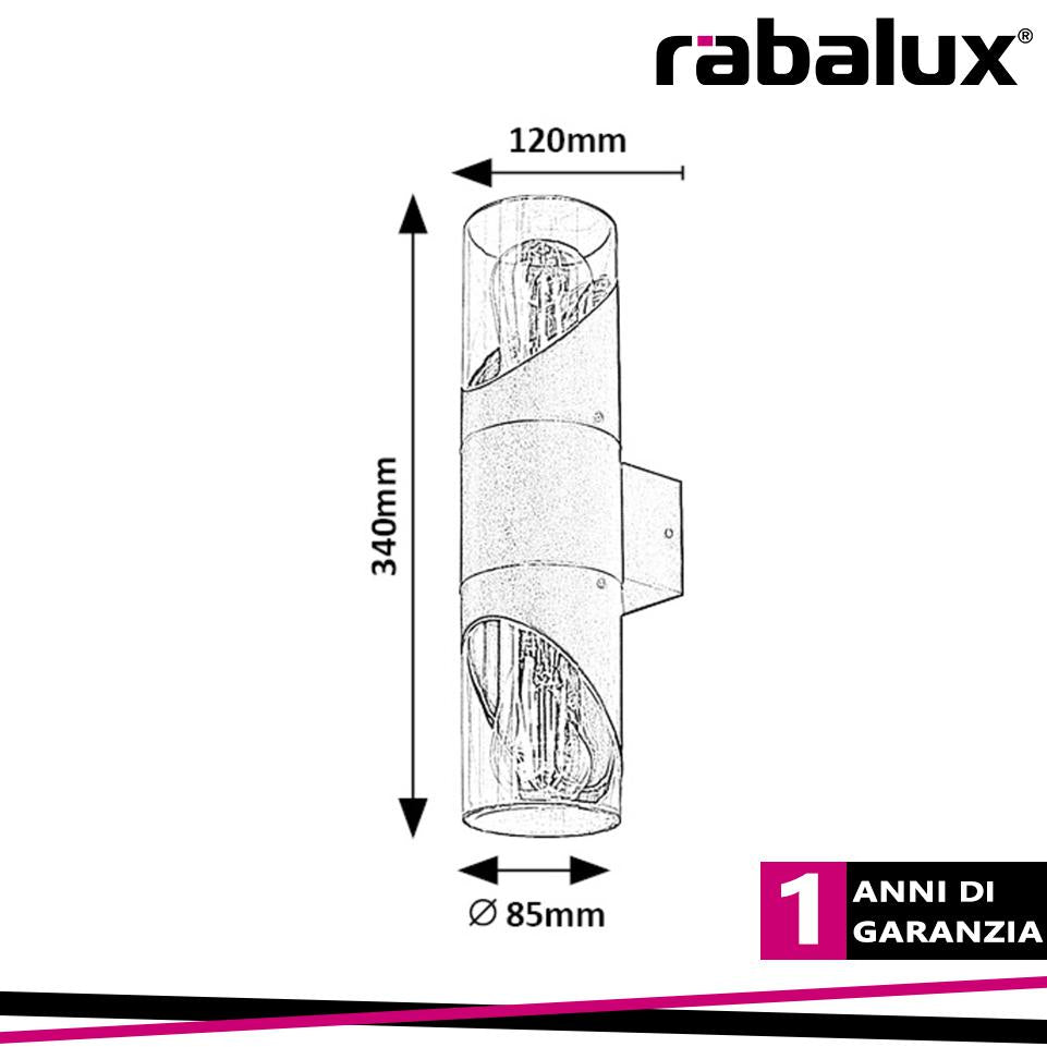 NOVIGRAD,OUTD.WALL,E27 2XMAX28W, H34CM