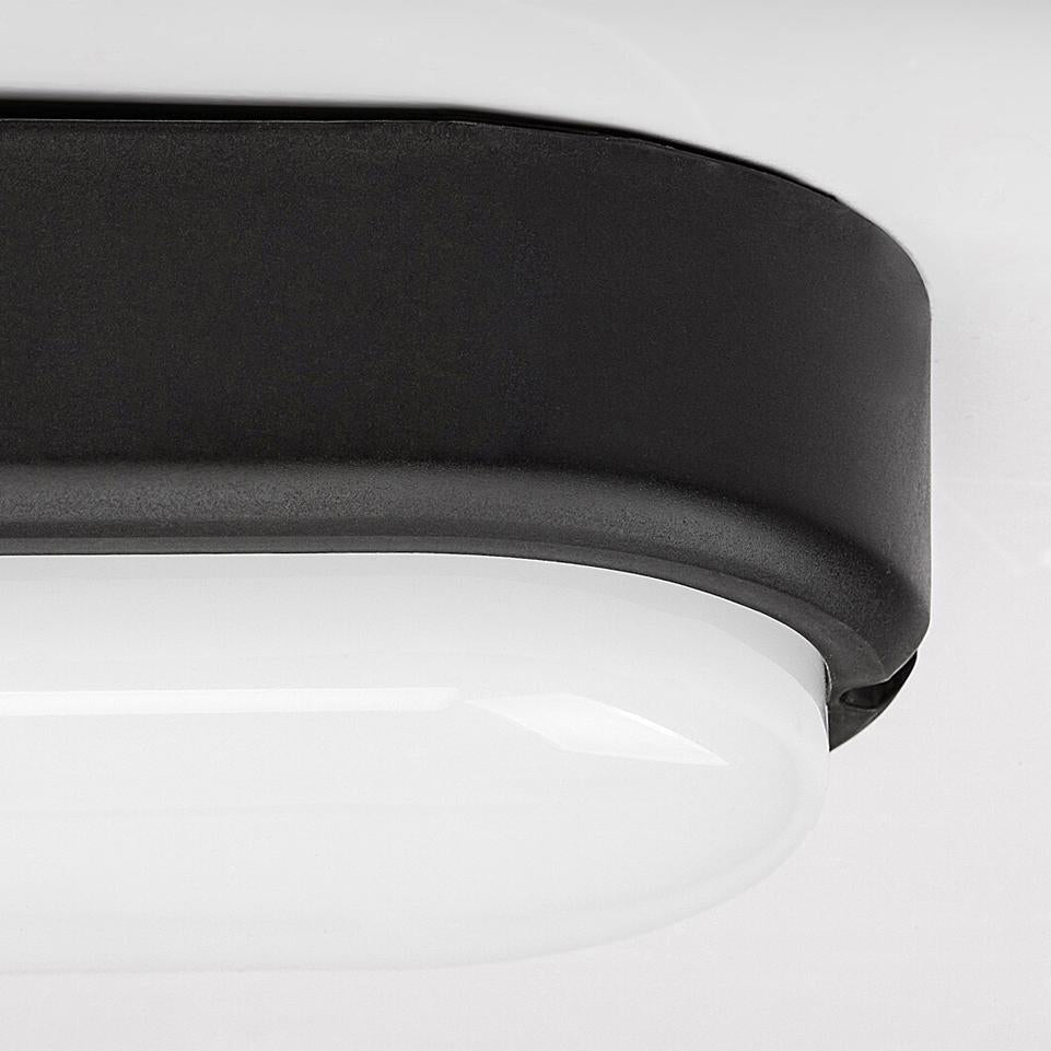 HORT,OUTD.WALL LED 15W BLACK 4000K OVAL IP54