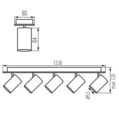 LAMPADA DA PARETE-SOFFITTO EVALO EL-5I B-SR - KANLUX