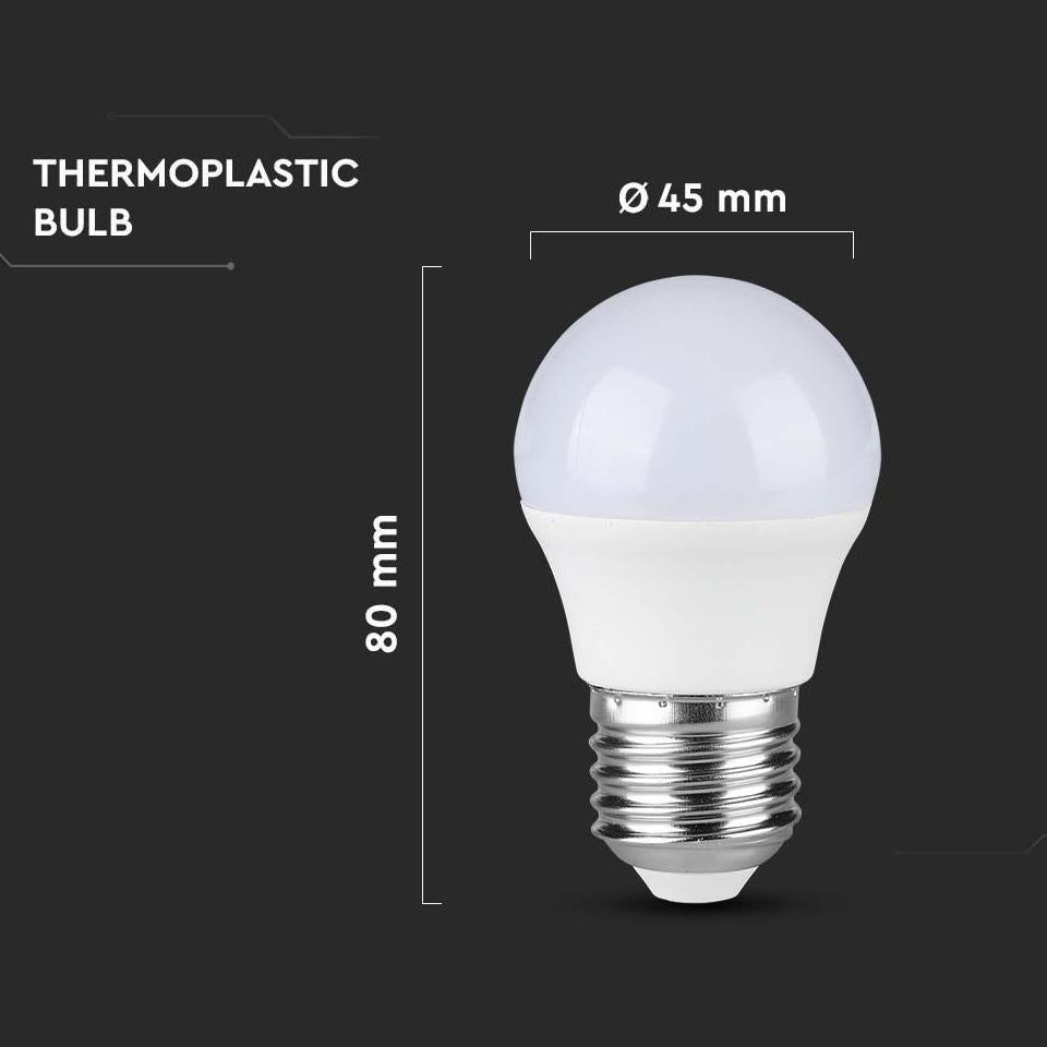 LED LAMPADINA SAMSUNG CHIP 4.5W E27 G45 PLASTICA 6500K