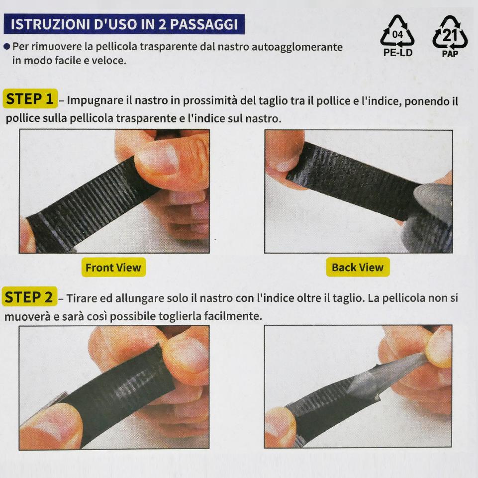 NASTRO AUTOAGGLOMERANTE 0,76X19X9,1MT NERO