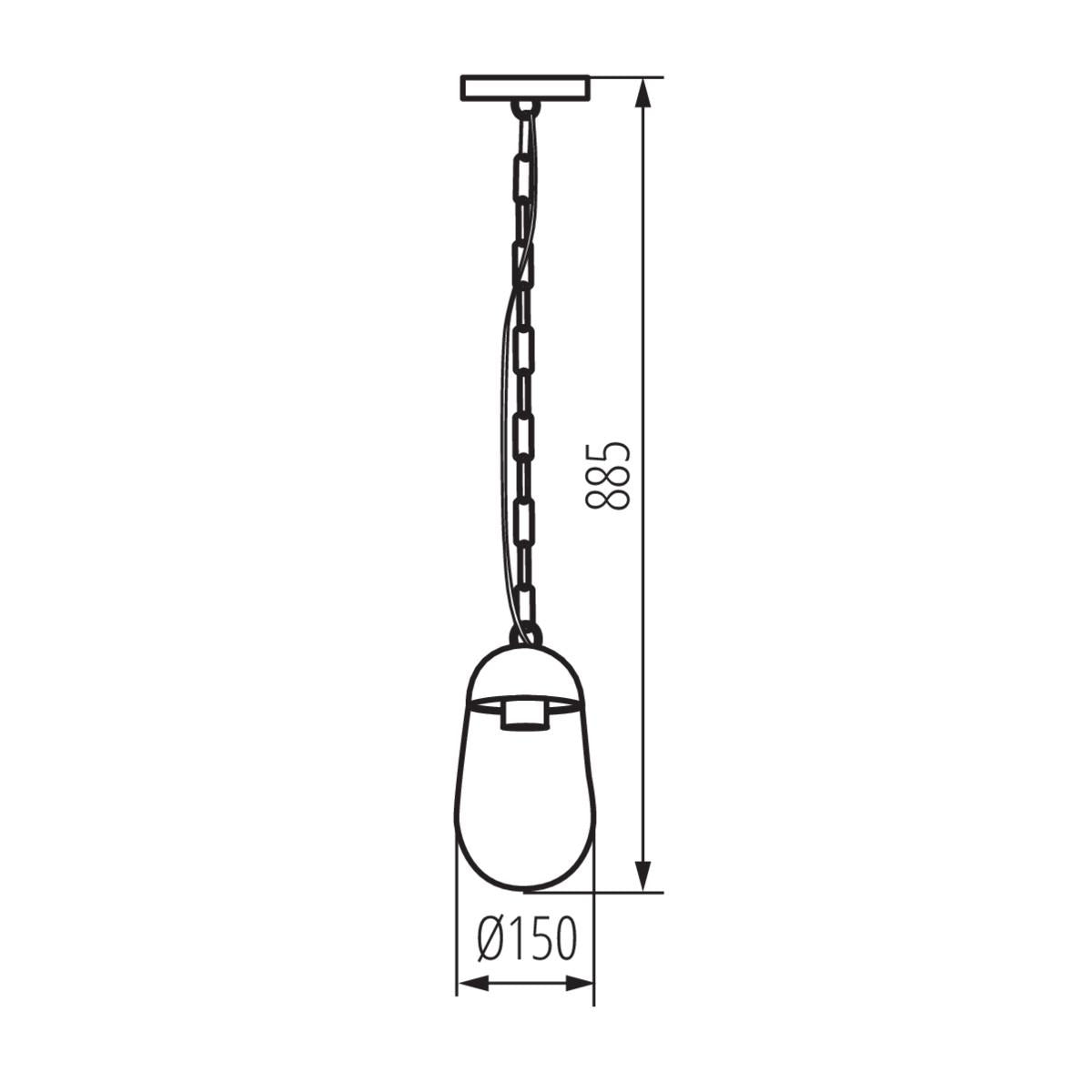 LAMPADA DA PARETE CON LAMPADINA INTERCAMBIABILE LIEGO 89 PEND B - KANLUX