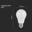 LED LAMPADINA SAMSUNG CHIP 12W E27 A60 DIMMABLE   3000K