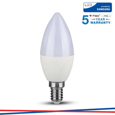 LED LAMPADINA SAMSUNG CHIP 5.5W E14 PLASTICA DIMMABLE CANDELA 4000K