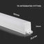 V-TAC PRO PLAFONIERA LED CHIP SAMSUNG LINEARE 7W 60CM RACCORDABILE CON INTERRUTTORE 4000K