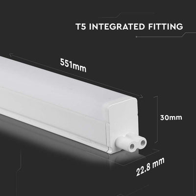 V-TAC PRO PLAFONIERA LED CHIP SAMSUNG LINEARE 7W 60CM RACCORDABILE CON INTERRUTTORE 4000K