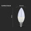 LED LAMPADINA SAMSUNG CHIP 5.5W E14 C37 PLASTICA DIMMERABILE CANDELA 3000K