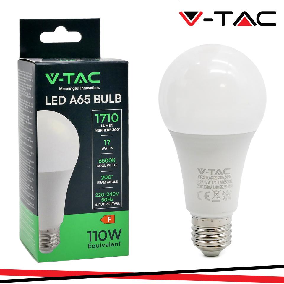 LED LAMPADINA 17W A65 E27 TERMOPLASTICA 6400K