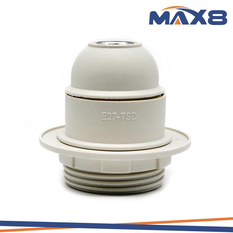 PORTALAMPADA E27 3PZ FILETTATOMORS.A VITE NIPPLES MET BIANCO