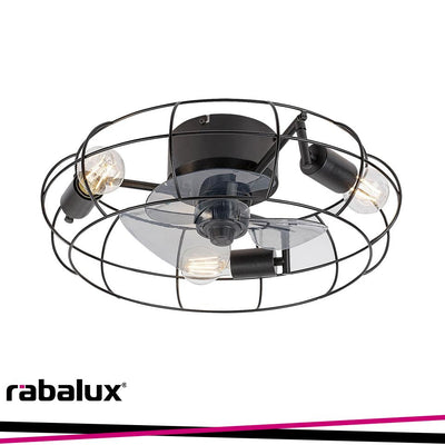 CADMUS, INDOOR BLACK METAL CEILING LAMP, E27 3XMAX35W, D48CM