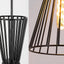 LEANDROS, INDOOR MATTE BLACK METAL PENDANT LAMP, E27 1XMAX 6