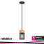 CALLUM, INDOOR PENDANT LAMP, METAL/WOOD LAMP WITH BLACK META