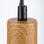 DOLLIEN, INDOOR PENDANT LAMP, MATTE BLACK+BEECH METAL LAMP,