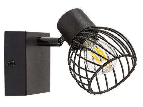 ABERAMA, INDOOR WALL LAMP, BLACK PLASTIC LAMP, E14 1XMAX10W,