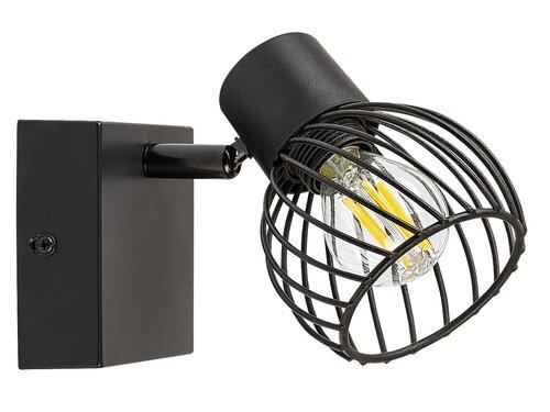 ABERAMA, INDOOR WALL LAMP, BLACK PLASTIC LAMP, E14 1XMAX10W,