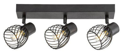 ABERAMA, INDOOR CEILING LAMP, BLACK PLASTIC LAMP, E14 3XMAX1
