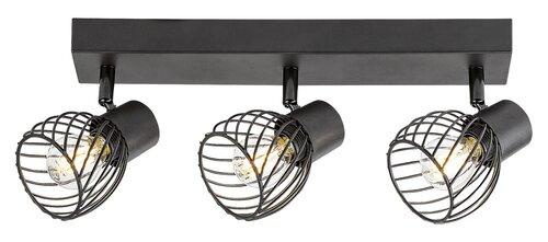 ABERAMA, INDOOR CEILING LAMP, BLACK PLASTIC LAMP, E14 3XMAX1