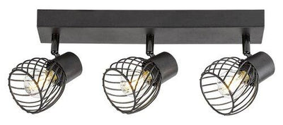 ABERAMA, INDOOR CEILING LAMP, BLACK PLASTIC LAMP, E14 3XMAX1