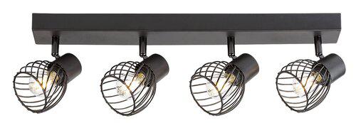 ABERAMA, INDOOR CEILING LAMP, BLACK PLASTIC LAMP, E14 4XMAX1