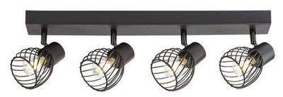 ABERAMA, INDOOR CEILING LAMP, BLACK PLASTIC LAMP, E14 4XMAX1