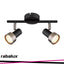 KONRAD, INDOOR CEILING LAMP, MATTE BLACK METAL LAMP WITH SIL