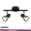 KONRAD, INDOOR CEILING LAMP, MATTE BLACK METAL LAMP WITH SIL
