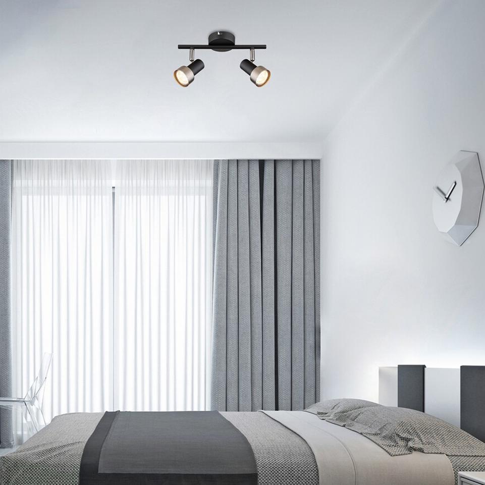 KONRAD, INDOOR CEILING LAMP, MATTE BLACK METAL LAMP WITH SIL