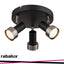 KONRAD, INDOOR CEILING LAMP, MATTE BLACK METAL LAMP WITH SIL