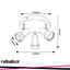KONRAD, INDOOR CEILING LAMP, MATTE BLACK METAL LAMP WITH SIL