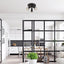 KONRAD, INDOOR CEILING LAMP, MATTE BLACK METAL LAMP WITH SIL