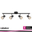 KONRAD, INDOOR CEILING LAMP, MATTE BLACK METAL LAMP WITH SIL