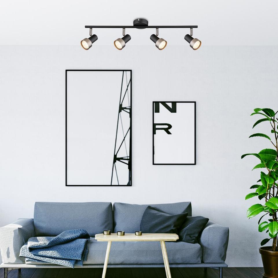 KONRAD, INDOOR CEILING LAMP, MATTE BLACK METAL LAMP WITH SIL