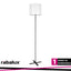 IZANDER, INDOOR FLOOR LAMP, BLACK METAL LAMP WITH WHITE PLAS