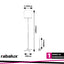 IZANDER, INDOOR FLOOR LAMP, BLACK METAL LAMP WITH WHITE PLAS