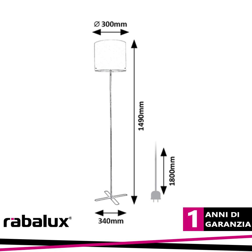 IZANDER, INDOOR FLOOR LAMP, BLACK METAL LAMP WITH WHITE PLAS