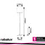 IZANDER, INDOOR FLOOR LAMP, BLACK METAL LAMP WITH WHITE PLAS